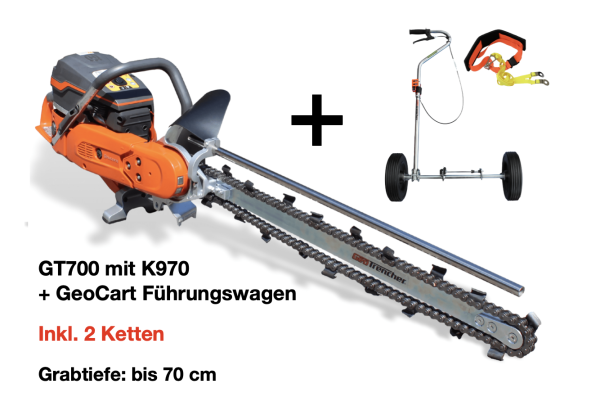 GeoTrencher® GT700 mit Husqvarna® K970 & GeoCart